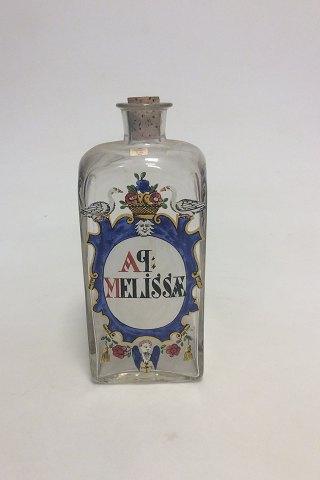 Holmegaard Apotekerflasken, krukke med tekst "AP MELISSAE" fra 1986 - Danam Antik