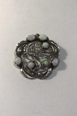 Georg Jensen Sterling Sølv Broche No 159 Opal - Danam Antik