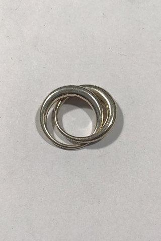 Georg Jensen Sterling Sølv Dobbelt-Ring No 447 Luna - Danam Antik