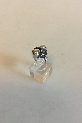 Georg Jensen Sterling Sølv Ring med to sølvsten No 48 - Danam Antik