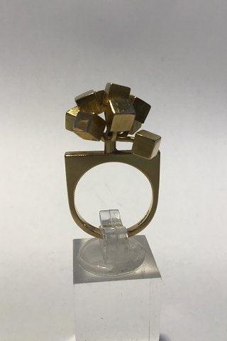 Hans Hansen 14 Kt Guld Ring Moderne - Danam Antik