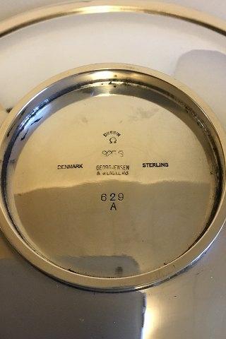 Georg Jensen & Wendel A/S Sterling Sølv Kaktus flad skål No 629A - Danam Antik