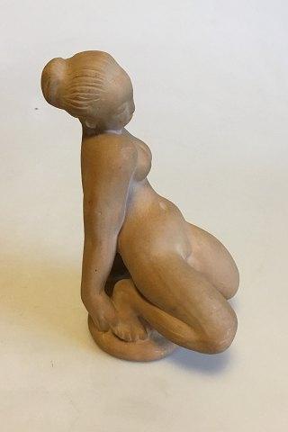 Kähler terracottafigur af Kai Nielsen "Princessen på Ærten" No 82 - Danam Antik