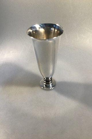 Georg Jensen Sterling Sølv Pyramide Vase No 676 - Danam Antik