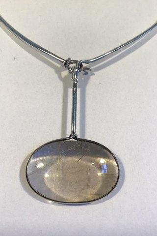 Georg Jensen Sterling Sølv Torun Halsring No 174 med Torun Vedhæng No 133 - Danam Antik