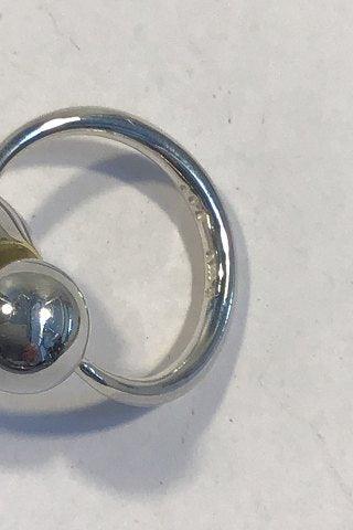 Georg Jensen Sterling Sølv Ring med 18k guld. No 509 - Cave Jacqueline Rabun - Danam Antik