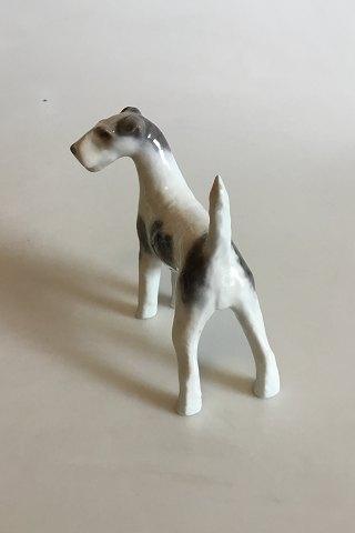 Royal Copenhagen Figur af Ruhåret Terrier No 3165 - Danam Antik