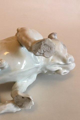 Heubach Lichte Figur af Engelsk Bulldog - Danam Antik