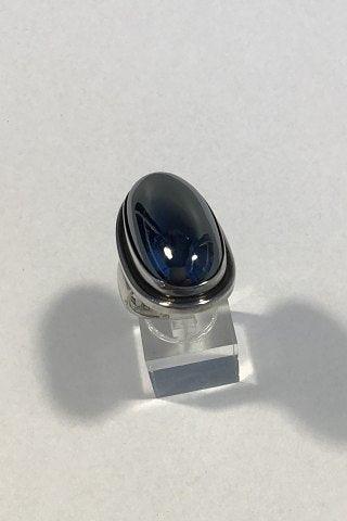 Georg Jensen Sterling Sølv Ring No 46E med Hæmatit Sten - Danam Antik