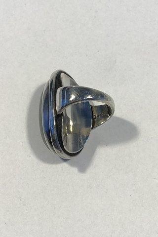 Georg Jensen Sterling Sølv Ring No 46E med Hæmatit Sten - Danam Antik