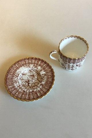 Copeland Porcelæn med guldkant Mokkakop med underkop - Danam Antik