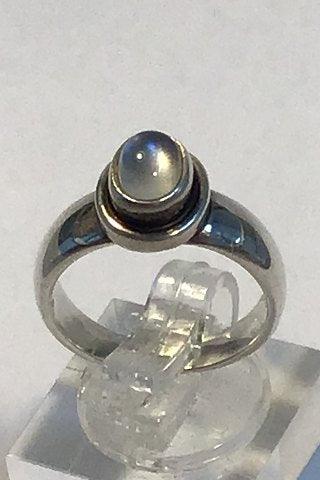 Georg Jensen Sterling Sølv Ring No 46C Månesten - Danam Antik