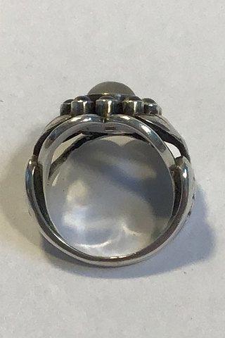 Georg Jensen Sterling Sølv Ring No 10 Månesten - Danam Antik