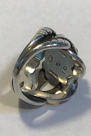 Georg Jensen Sterling Sølv Ring No 10 Månesten - Danam Antik