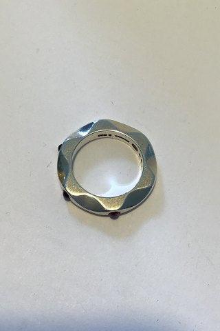 Georg Jensen Sterling Sølv Mirror Ring No 261 Ametyst - Danam Antik