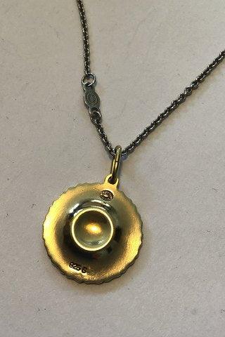 Georg Jensen Sterling Sølv Marguerit Vedhæng & Kæde - Danam Antik