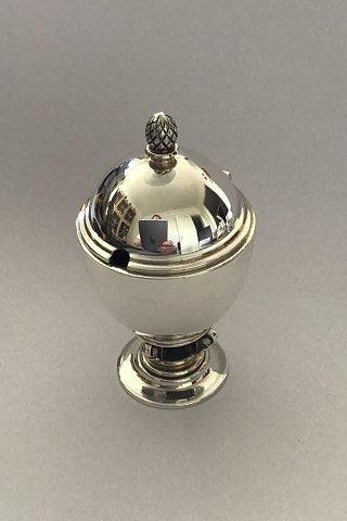 Georg Jensen Sterling Sølv Konge Ægformet Sennepsbæger No 741 - Danam Antik