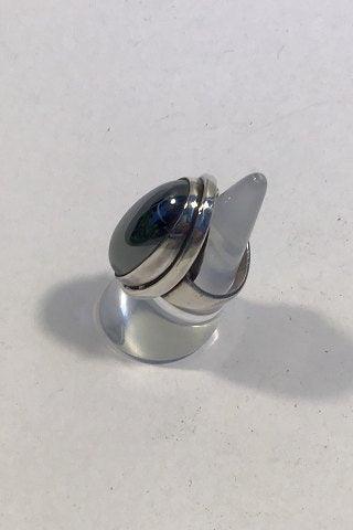 Georg Jensen Sterling Sølv Ring No 46E Hæmatit - Danam Antik