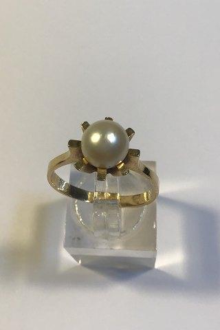 Bernhard Hertz 14K Guld Ring med Perle - Danam Antik