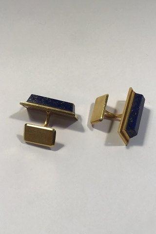 Georg Jensen 18K Guld Manchetknapper No 810 Lapis Lazuli - Danam Antik