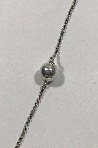 Georg Jensen Sterling Sølv Halskæde Sphere - Danam Antik