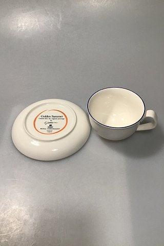 Royal Copenhagen Gylden Sommer Kaffekop og Underkop No 072+073 - Danam Antik