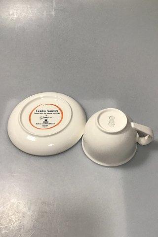 Royal Copenhagen Gylden Sommer Kaffekop og Underkop No 072+073 - Danam Antik