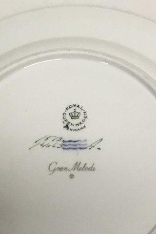 Royal Copenhagen Grøn Melodi Frokosttallerken No. 14063 - Danam Antik