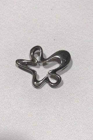 Georg Jensen Sterling Sølv Broche No 321 "Splash" - Danam Antik