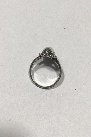 Georg Jensen Sterling Sølv Ring No 9 med Sølvsten - Danam Antik