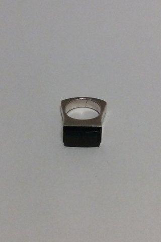 Georg Jensen Sterling Sølv Moderne Ring no 180 med sten. - Danam Antik