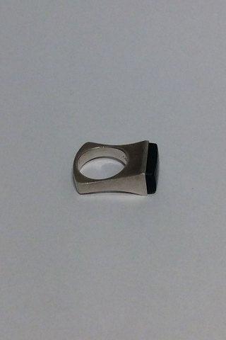 Georg Jensen Sterling Sølv Moderne Ring no 180 med sten. - Danam Antik