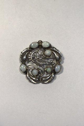 Georg Jensen Sterling Sølv Broche No 159 Opal - Danam Antik