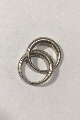 Georg Jensen Sterling Sølv Dobbelt-Ring No 447 Luna - Danam Antik