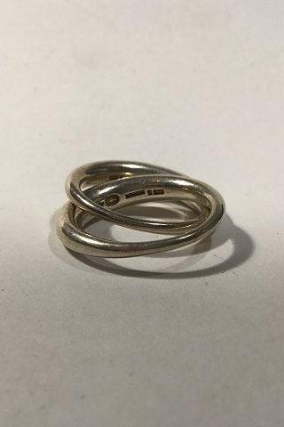 Georg Jensen Sterling Sølv Dobbelt-Ring No 447 Luna - Danam Antik