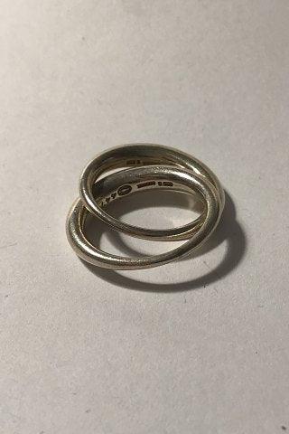 Georg Jensen Sterling Sølv Dobbelt-Ring No 447 Luna - Danam Antik