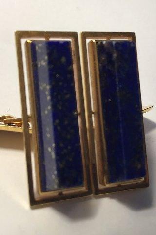 Georg Jensen 18K Guld Manchetknapper No 810 Lapis Lazuli - Danam Antik