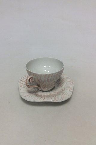 Royal Copenhagen Rosa Konkylie Kaffekop med Underkop No 14194 - Danam Antik