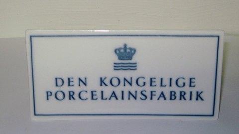 Store Kgl. Porcelæn Royal Copenhagen Reklame Skilte - Danam Antik