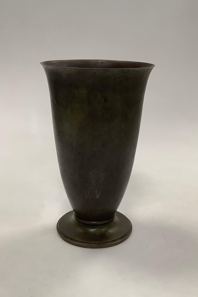 Stor Bronze Vase fra Ægte Ildfast 21cm - Danam Antik