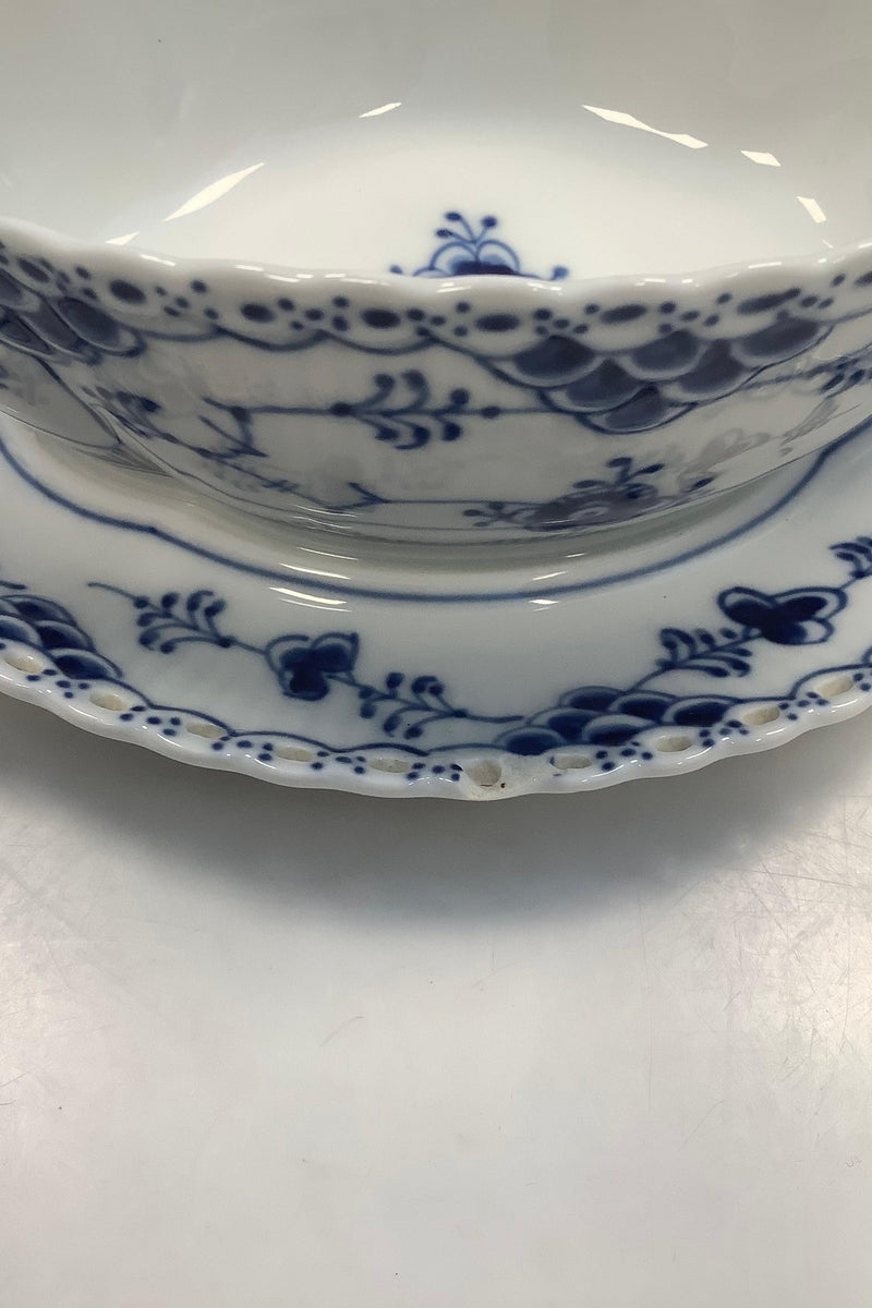 Royal Copenhagen Musselmalet Helblonde Sauceskål med underfad No 1105 - Danam Antik