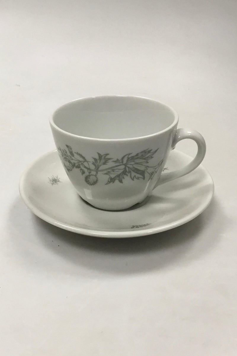 Royal Copenhagen Hotelporcelæn dekoreret med vilde planter Kaffekop og underkop No 9600 - Danam Antik