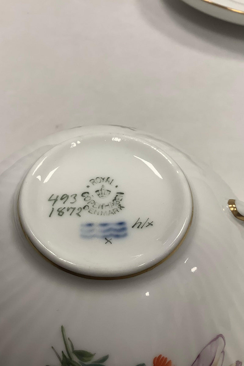 Royal Copenhagen Let Saksisk Blomst Bouillon Kop med hanke No 1872 - Danam Antik