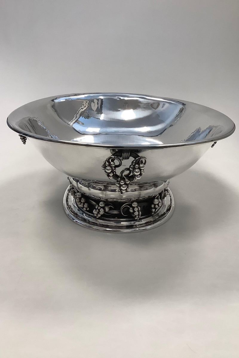 Tidlig Georg Jensen Sterling Sølv Oval Drueskål 296A - Danam Antik