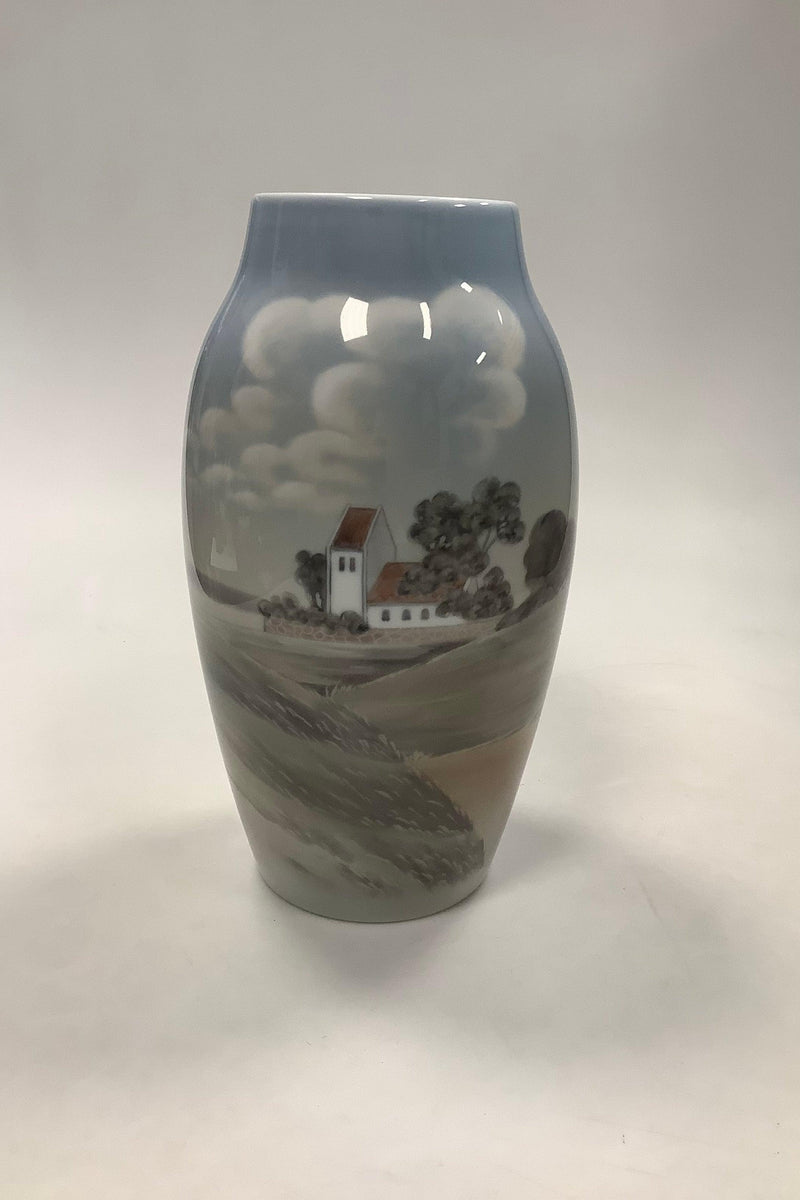 Bing og Grøndahl Art Nouveau Vase Landskab No 8792/243 - Danam Antik