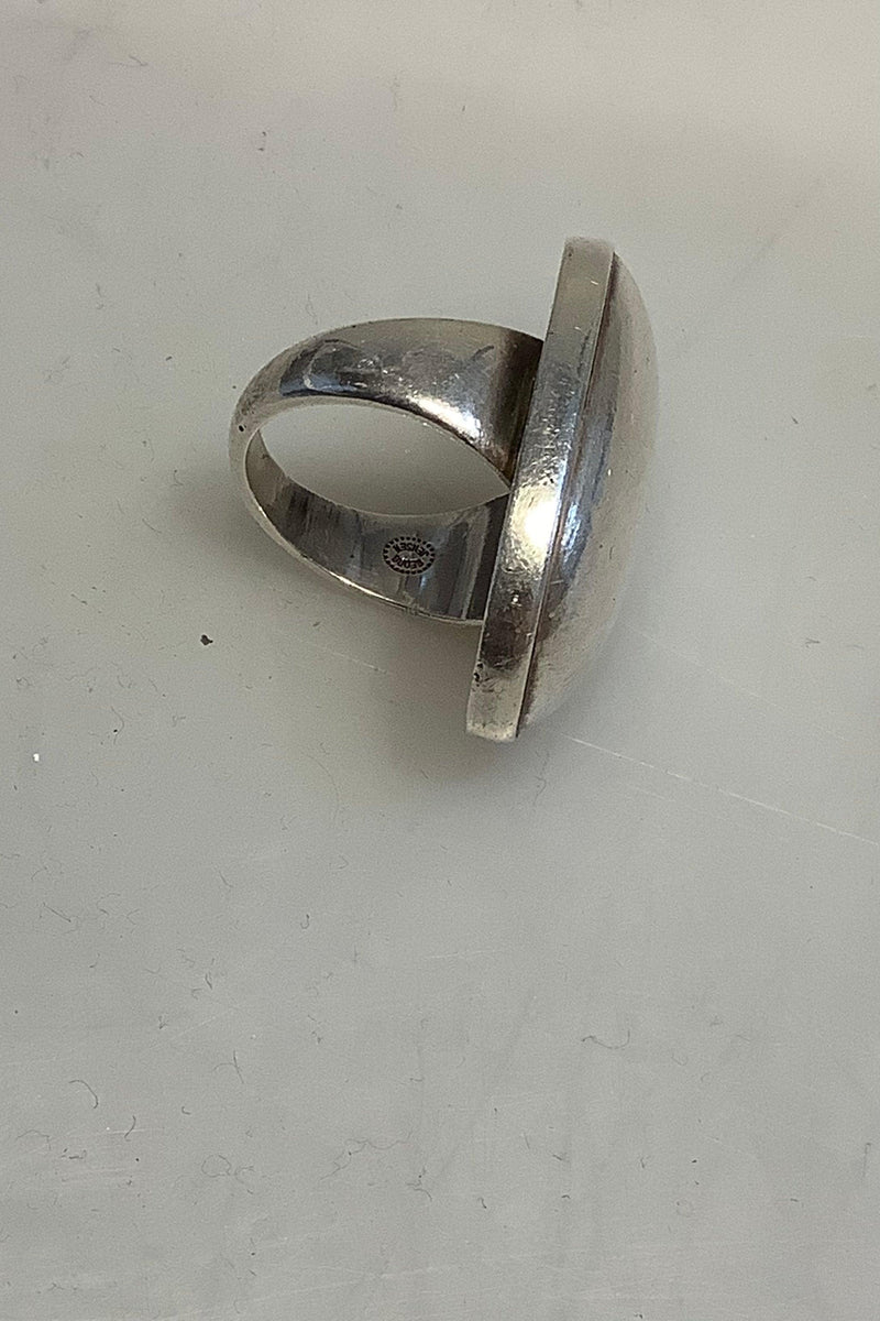 Georg Jensen Sterling Sølv Ring No 90 B Sølvsten - Danam Antik