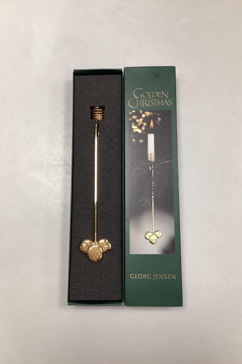 Georg Jensen Golden Christmas Lyseholder - Hasselnød 2002 - Danam Antik