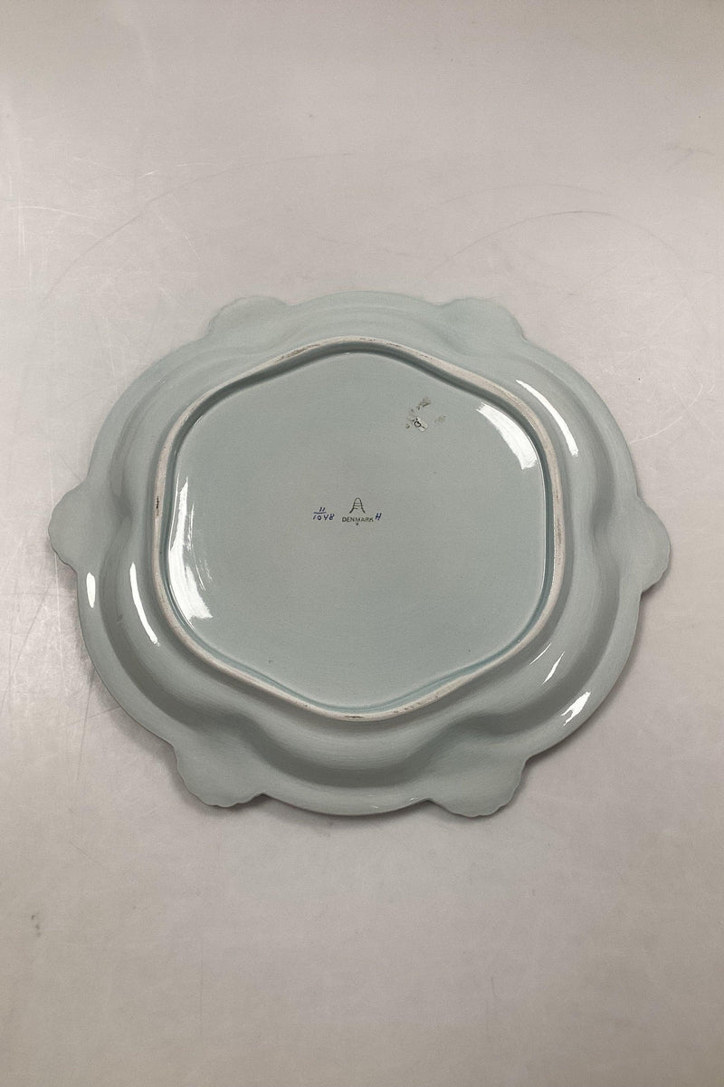 Royal Copenhagen/Aluminia Blå Tranquebar Fad med muslinger No 3044/1048 - Danam Antik