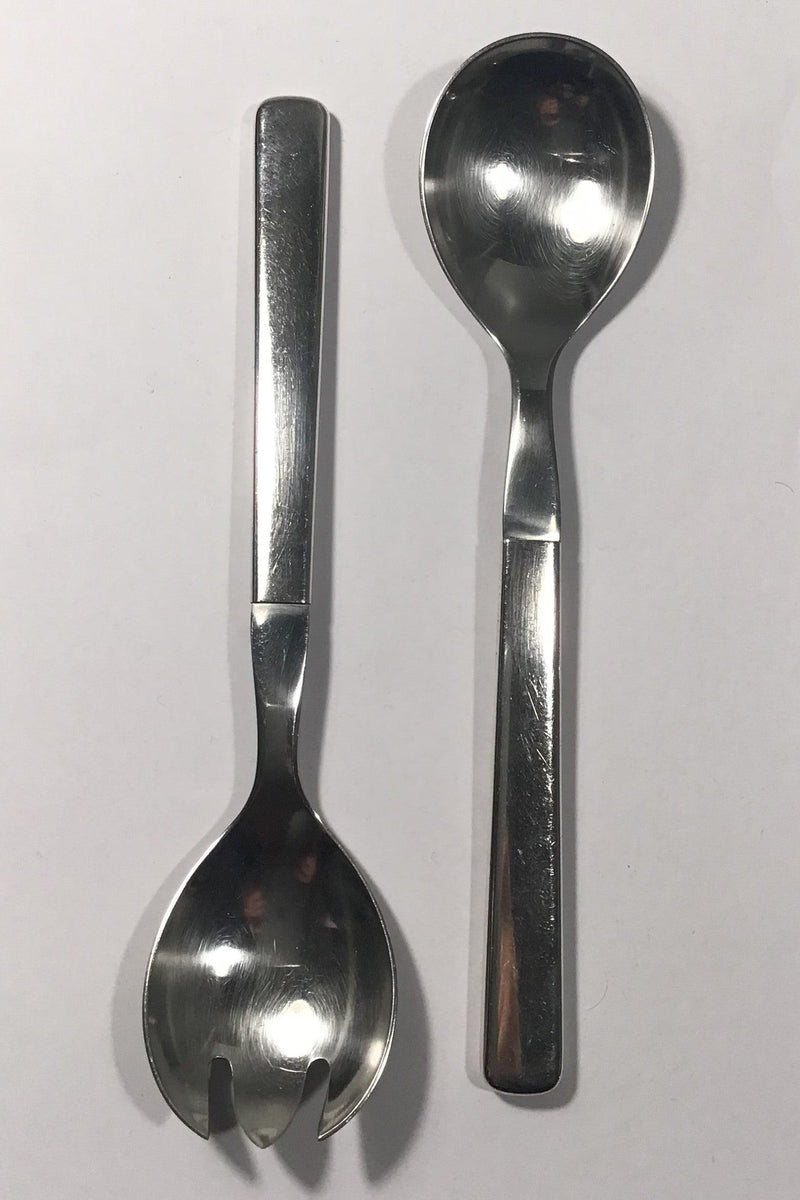 Georg Jensen Sterling Sølv/Stål Ornamental Moderne Salatsæt - Danam Antik