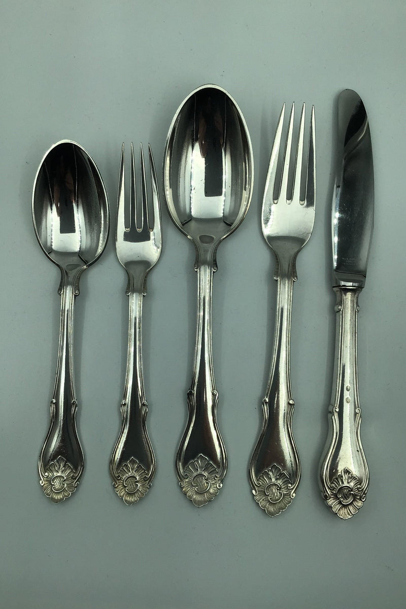 Horsens Silver Rococo Silver Cutlery Set for 6 Pers (30 pieces)